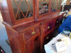 TRUE ANTIQUE AMERICAN FEDERAL SALEM INLAID MAHOGANY BREAKFRONT CIRCA 1800’s