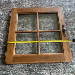 Architectural Salvage Antique Cabinet Door Window Textured Glass Distressed Wood