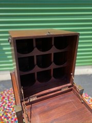 Vintage Standing Mahogany Wine Rack