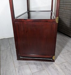 Vintage Asian Oriental Pagoda Style Display Cabinet with Shelf, Drawers