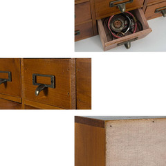 16-Drawer Vintage Apothecary Cabinet – Wooden Organizer for Herbs & More