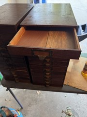 Vintage 1940s Weiss Company Tabletop File Cabinet – Dovetail Drawers, 8.5×14
