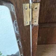 Antique Salesman Sample, 19th Century, Walnut, 2pc Hutch, Glass, Riveted Hinges