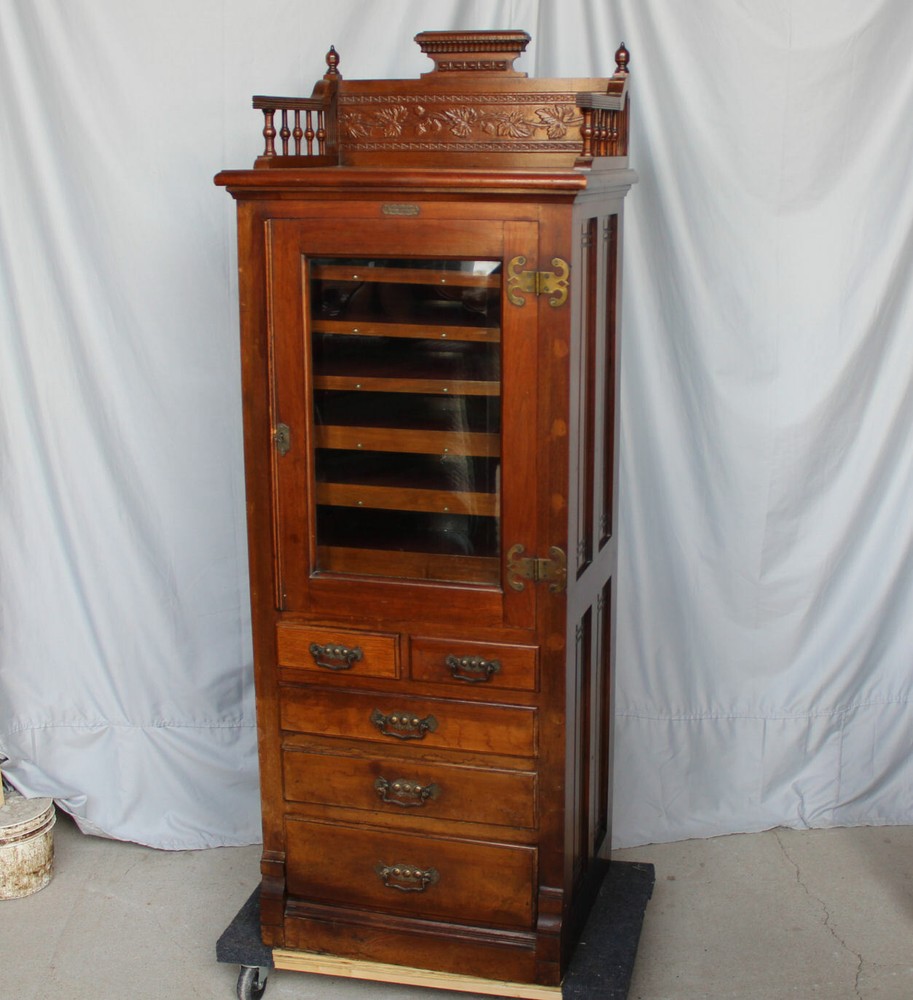 Antique Walnut Dental Storage Cabinet – Harvard Company –