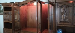 German Shrank (Wall Unit). Very Nice w/carved doors.
