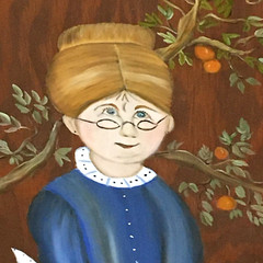 Vtg Hand Painted Spoon Rack Shelf Wall Cabinet Display Case Primitive Folk Art