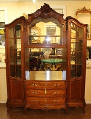 Fantastic Late 19th Century French Carved Walnut Side By Side Cabinet