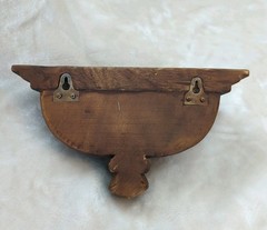 1970’s Hand Carved Georgian Regency Style English Oak Wall Bracket/Shelf