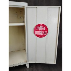 Industrial Metal Medical Cabinet White Steel Storage Locker 28″ Freestanding Sm