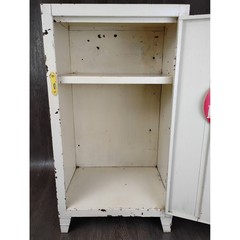 Industrial Metal Medical Cabinet White Steel Storage Locker 28″ Freestanding Sm