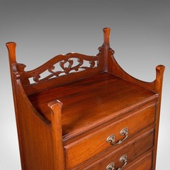 Antique Fall Front Music Cabinet, English, Art Nouveau, Victorian, After Liberty