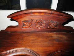 SUPERB! Rare Antique French Country Carved Dark Wood Potato Bin Cabinet