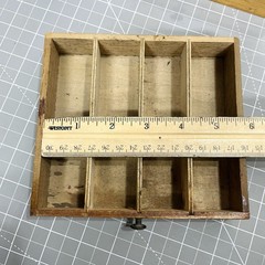 Antique Wood 6-Drawer Parts Cabinet Resistor Organizer Dovetail Knobs Vintage