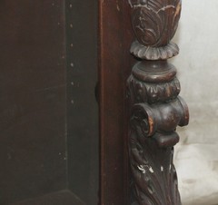 Empire Style Wood Claw Foot Enclosed Cabinet
