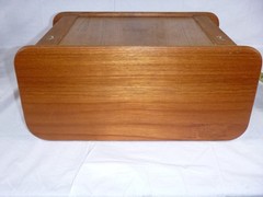 Vtg Mid Century Eppco Enterprises Teak Tambour Door Wall Mount Cabinet 18x12x8