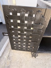 Antique wrought Iron Pie Safe table top Cabinet Pantry Rustic Farmhouse
