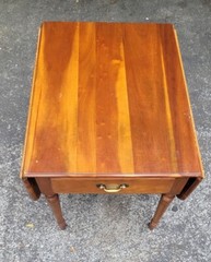 STATTON Tru Type Trutype Americana Solid Cherry Drop Leaf Pembroke End Table