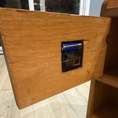 Vintage Wooden Wall Mounted Cabinet/Clock (Working)
