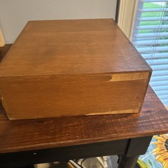 Vtg Antique Two (2) Drawer Oak Library Card Catalog Index File Cabinet Wood Box