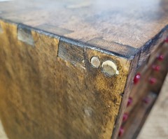 Vintage Collectors Cabinet Table Top Drawers Engineer Watchmaker Tool Chest