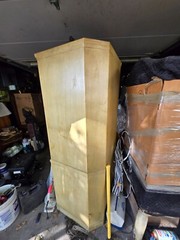 Antique Curved Glass China Cabinet