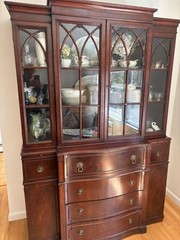 Vintage China Cabinet with Glass Doors