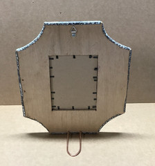 VTG 11×13 Shabby Decorative 4×6 Tin Ceiling White Picture Frame Old 387-26B