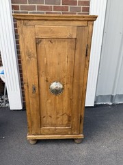 Antique Style Primitive Pine Pie Safe Cupboard – Punched Tin – Dovetail – w/ Key
