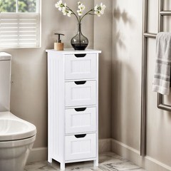 Narrow Floor Bathroom Storage Cabinet with Slide Out Drawers for Small Space
