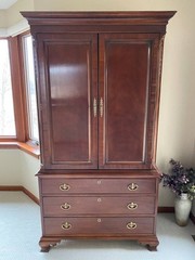 Solid Walnut Sewing & Knitting Cabinet Martha Washington Professionally Restored