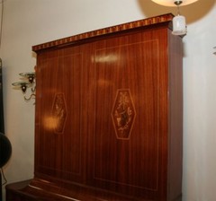 Paolo Buffa Rosewood Mahogany Inlay Cabinet by Giuseppe Anzani, Italy, 1948