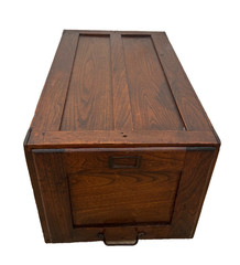 Antique Single drawer File Cabinet, Tiger Oak Legal / Letter Size, Paneled Sides