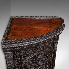 Antique Veranda Gin Cabinet, Ceylon, Teak, Corner Cupboard, Victorian, C.1880