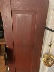American 1800’s Cupboard Cabinet 2 DOOR 1 inside DRAWER ORIGINAL RED WASH PAINT