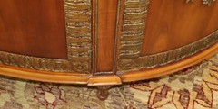 John Widdicomb Adam Style Faux Marble Walnut Demilune Commode Buffet Server