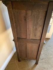 Antique Carved Wood French Gothic Oak Music Cabinet