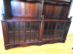 Solid Mahogany English Georgian China Cabinet/ Bookcase