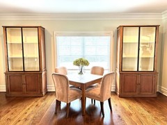 Vintage Two Door Glass China Display Cabinets—A Pair