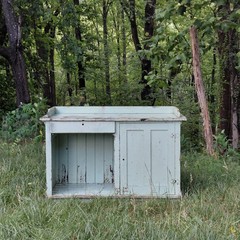 Antique Primitive Dry Sink Cabinet Farmhouse Cupboard Workbench 47.75″ Wide