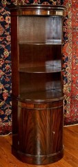 Flame Mahogany Curved Cabinet