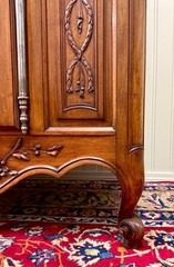Antique French Buffet Sideboard Server Cupboard Panetiere Highly Carved Oak