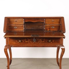 Antique 18th Cent. Walnut Desk Drawers Inlaid Drawers Original Italy Collectors