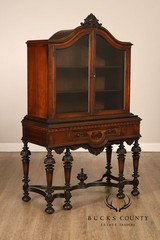 Rockford Republic Furniture Company 1920’s Walnut China Display Cabinet