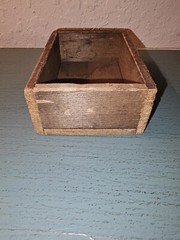 Antique 1920’s Apothecary Wood Drawer W/Brass Pull And Label Plate-Very Good