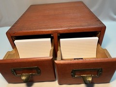 Antique Wood 2 Drawer Index Card Cabinet Recipe File Library Cabinet Dovetails