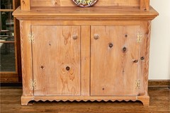 Antique Knotty Pine Hutch Cabinet Or Welsh Dresser
