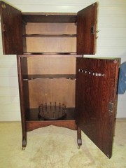 Antique American Quartersawn Oak Liquor Cabinet!