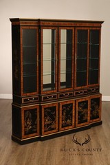 Drexel Asian Style Chinoiserie Display Cabinet Breakfront