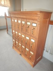 VICTORIAN OAK FILE 18 drawer CABINET Edwardian 1900’s