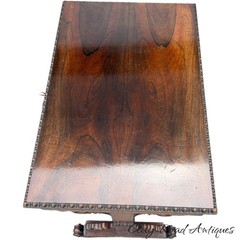 Antique classical regency sewing stand work table rosewood 1820 French polish